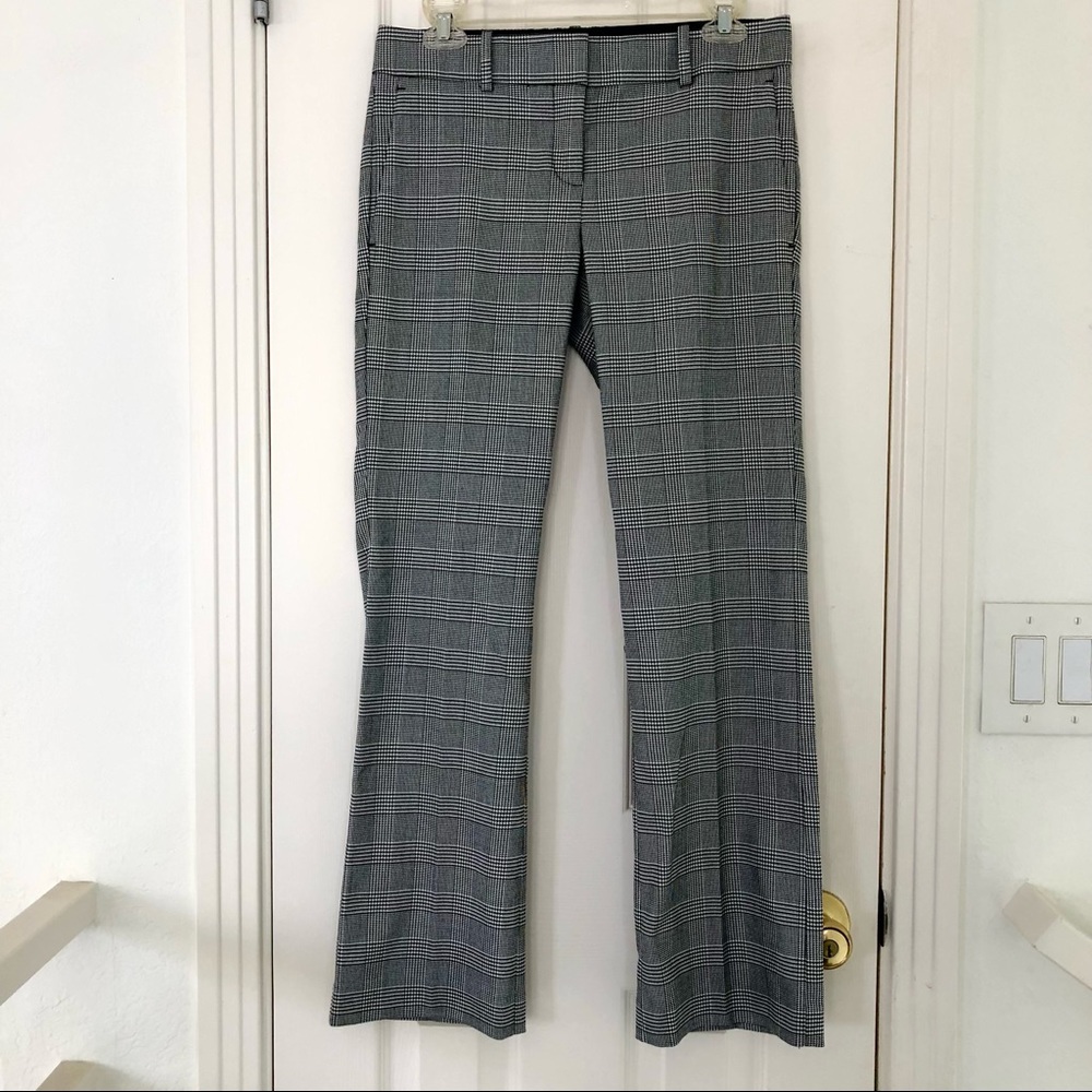 Ann Taylor Black and White Plaid Pants Size 2P